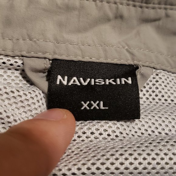 Naviskin Button Up Fishing Shirt Long Sleeve Outdoor Gray | Men's XXL Pre-owned - Picture 6 of 9